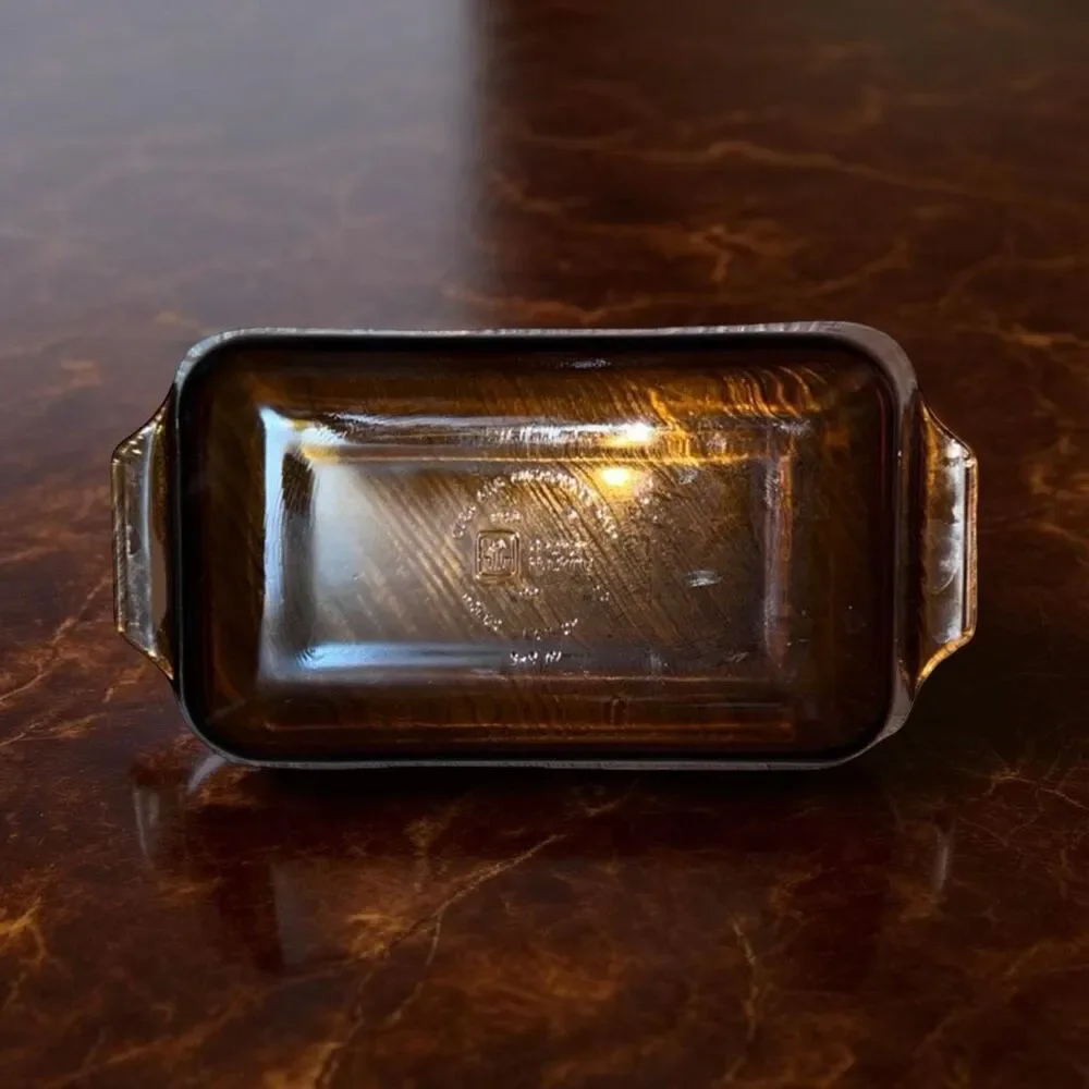 Vintage Amber Anchor Hocking 5 X 9 in Loaf Pan #441